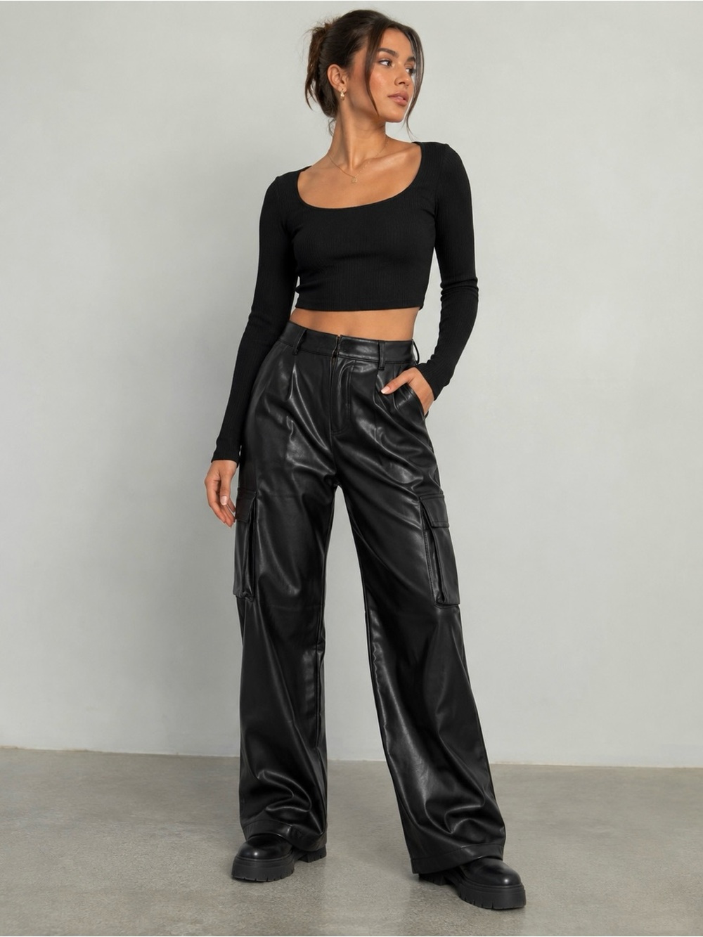 Forever 21 Black Faux Leather Pants